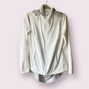 Lady Hagen White Packable Rain Coat Wind breaker light jacket